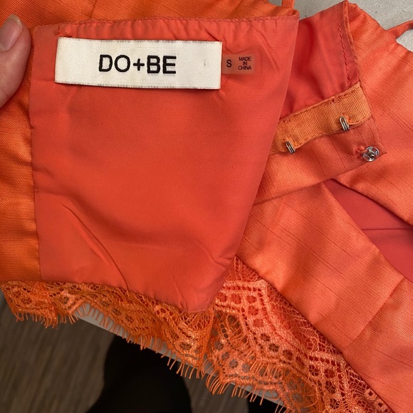 DONATING SOON Coral Lacy Crop Top - Picture 3 of 3